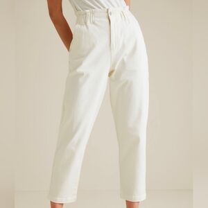 🤍 NWT Seed Heritage Girls Paperbag Waist White Jeans 3T